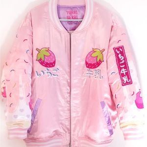 YOKAI SEKAI STRAWBERRY MILK JACKET - Rare! - Small